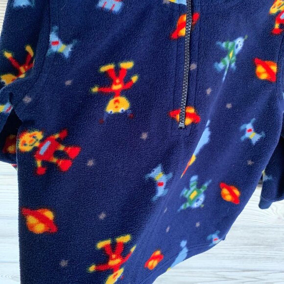 Vintage Sonoma Alien Print Fleece Pullover Sweatshirt 24 Months - Picture 2 of 5